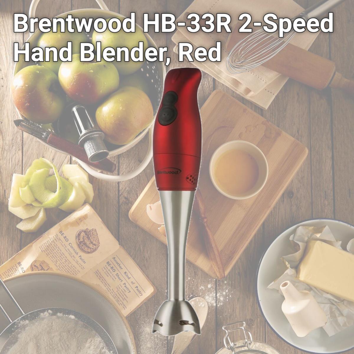 Picture of Brentwood HB-33R 2-Speed Hand Blender, Red