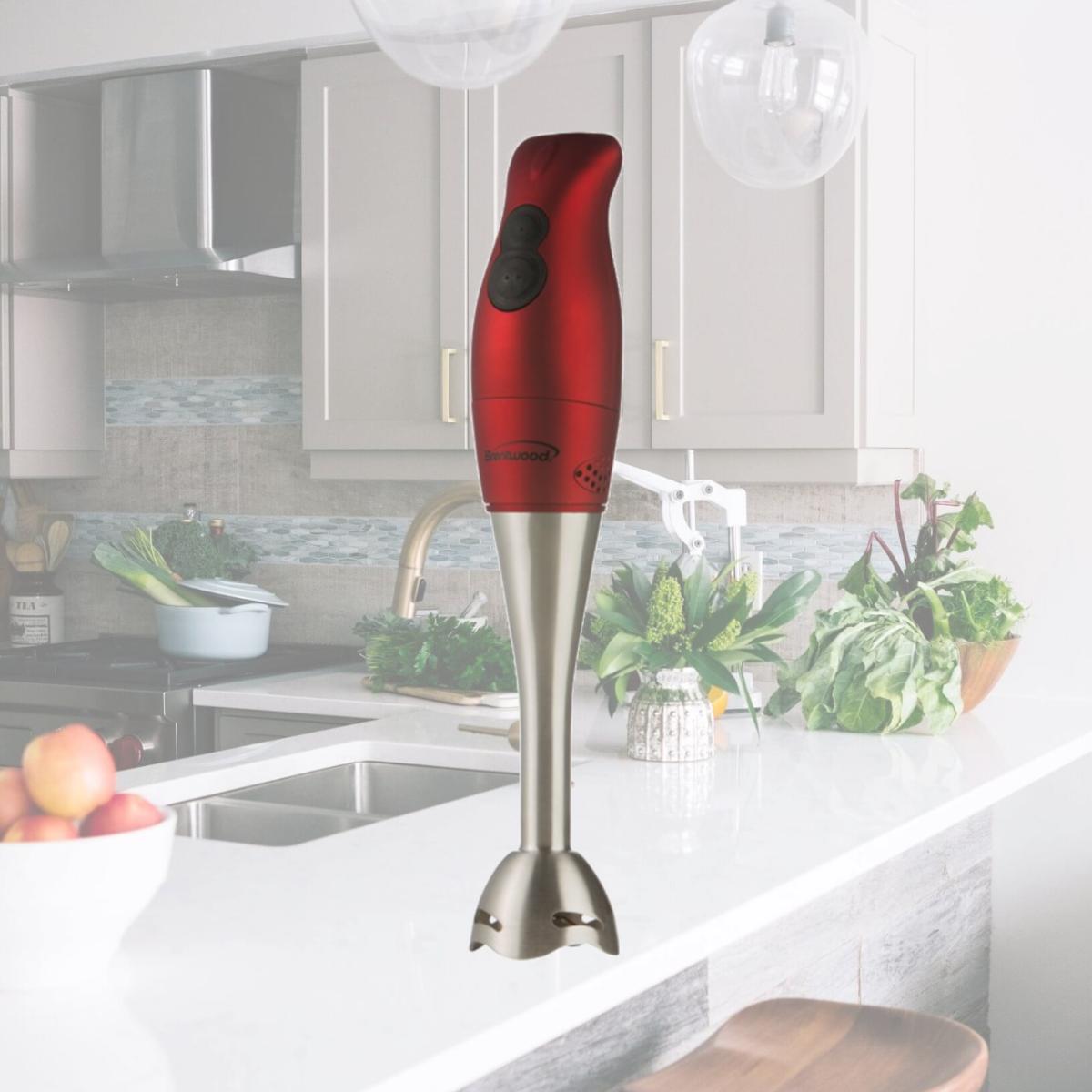 Picture of Brentwood HB-33R 2-Speed Hand Blender, Red