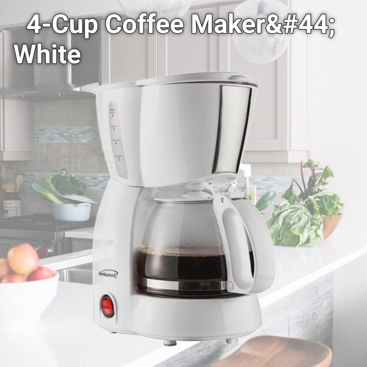 Picture of Brentwood TS-213W 4-Cup Coffee Maker, White
