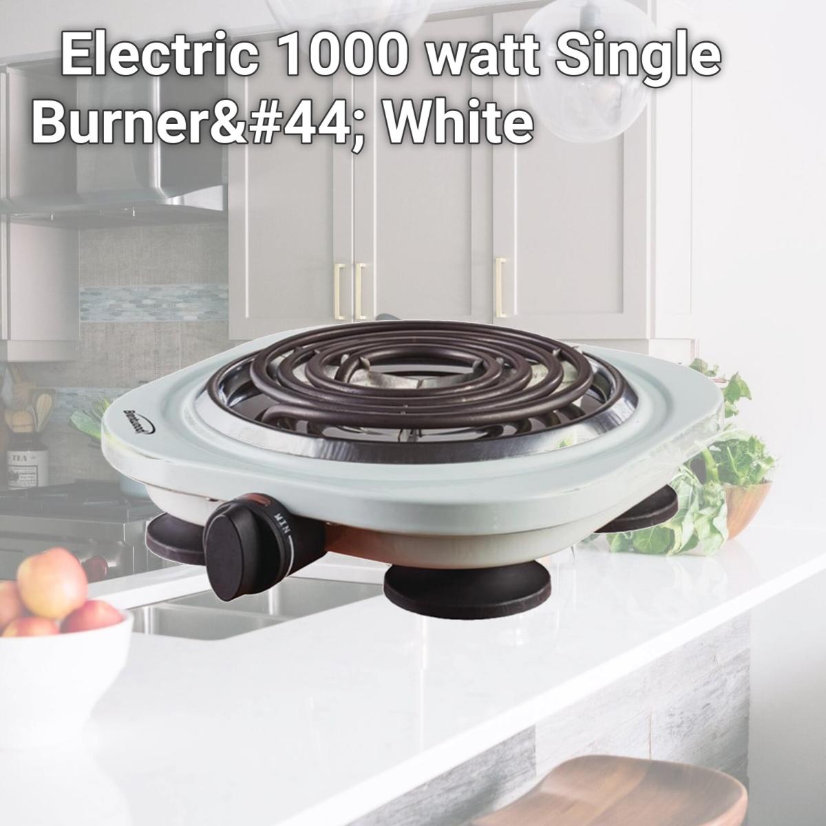 Picture of Brentwood TS-321W Electric 1000 watt Single Burner, White