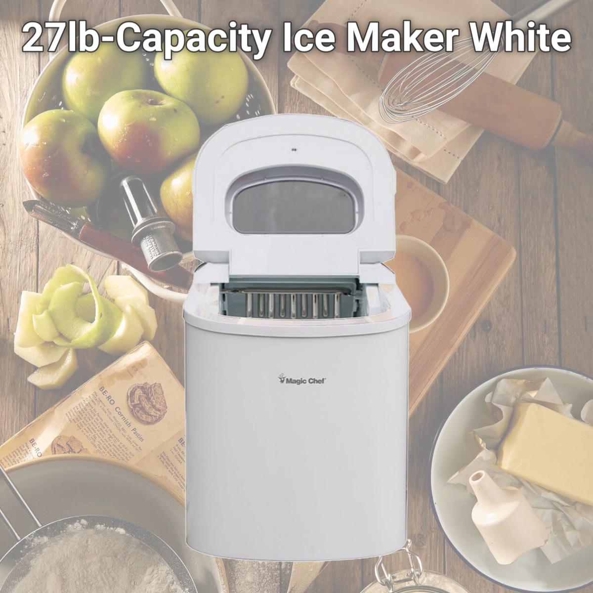 Picture of Magic Chef MCIM22W 27lb-Capacity Ice Maker, White