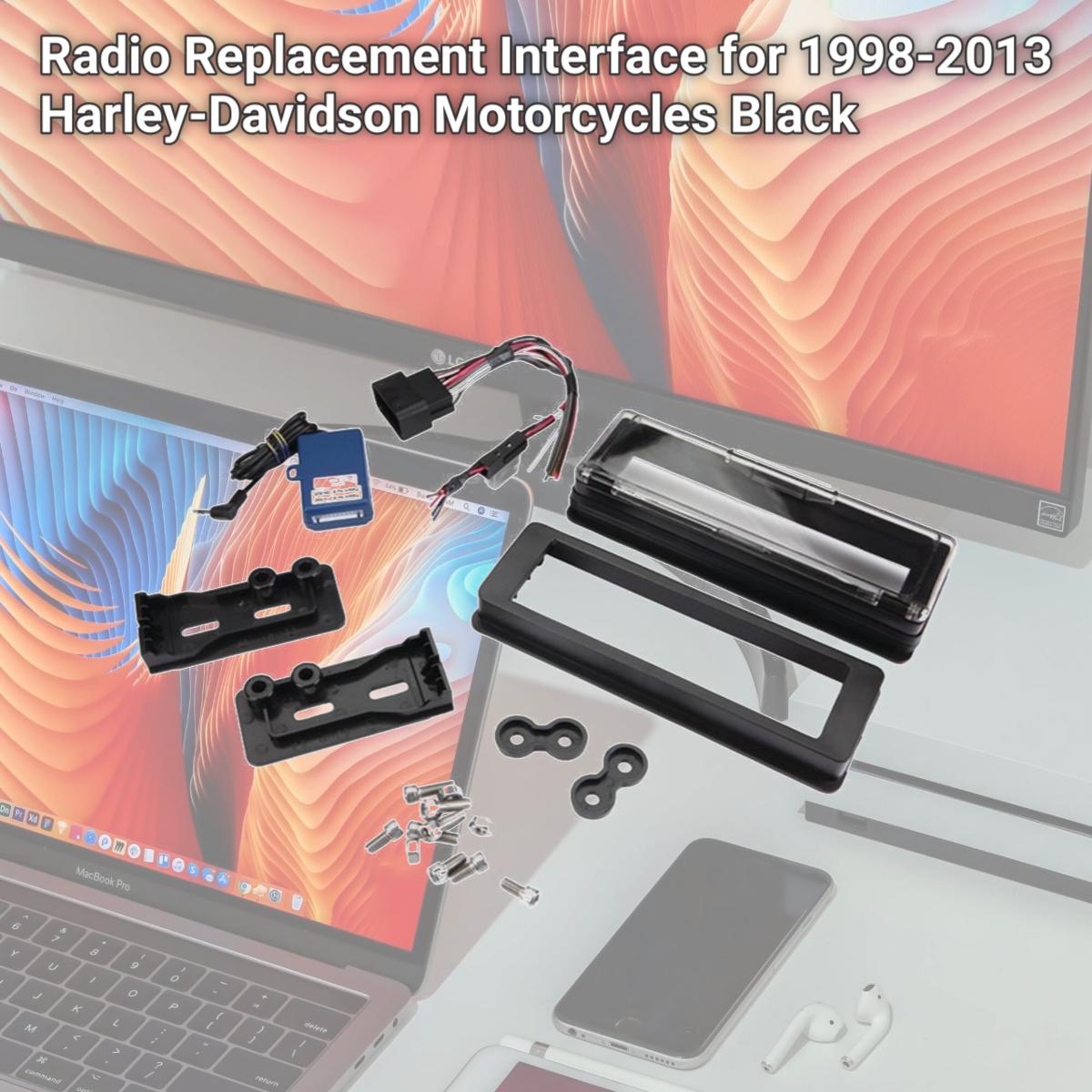 Picture of Pac HDK001X Radio Replacement Interface for 1998-2013 Harley-Davidson Motorcycles, Black