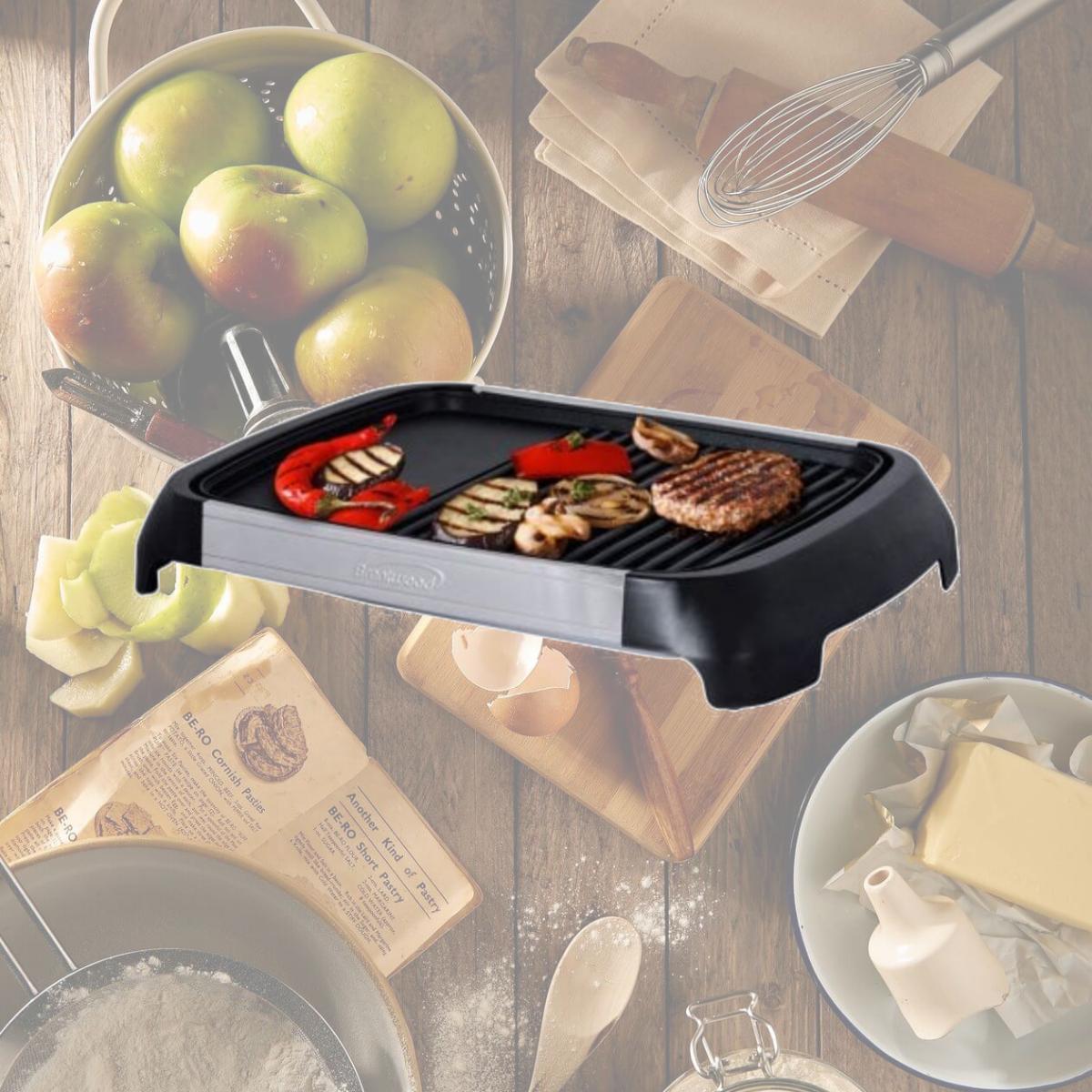 Picture of Brentwood TS-641 1200W Electric Indoor Grill & Griddle, Stainless Steel