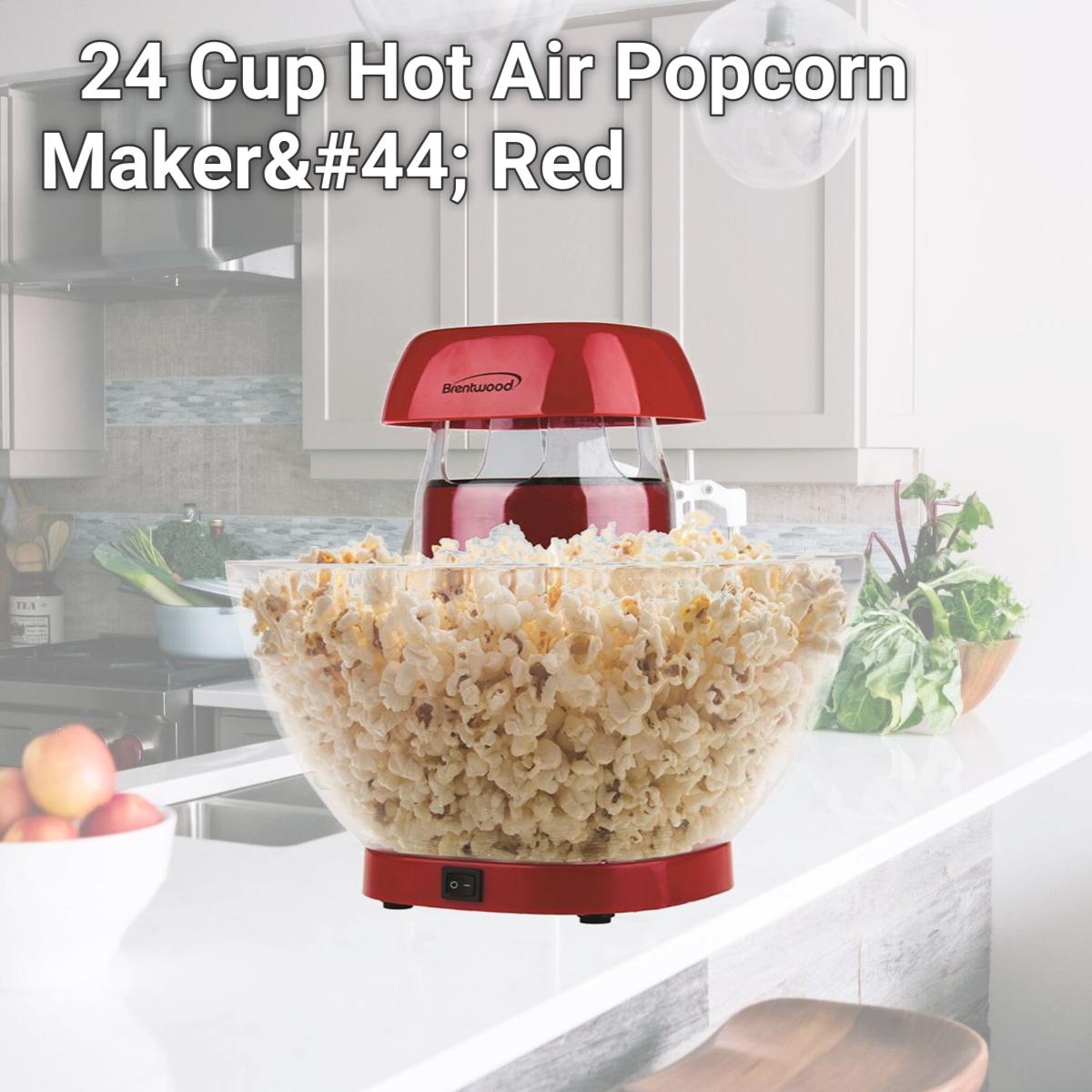 Picture of Brentwood Appliances PC-490R 24 Cup Hot Air Popcorn Maker, Red