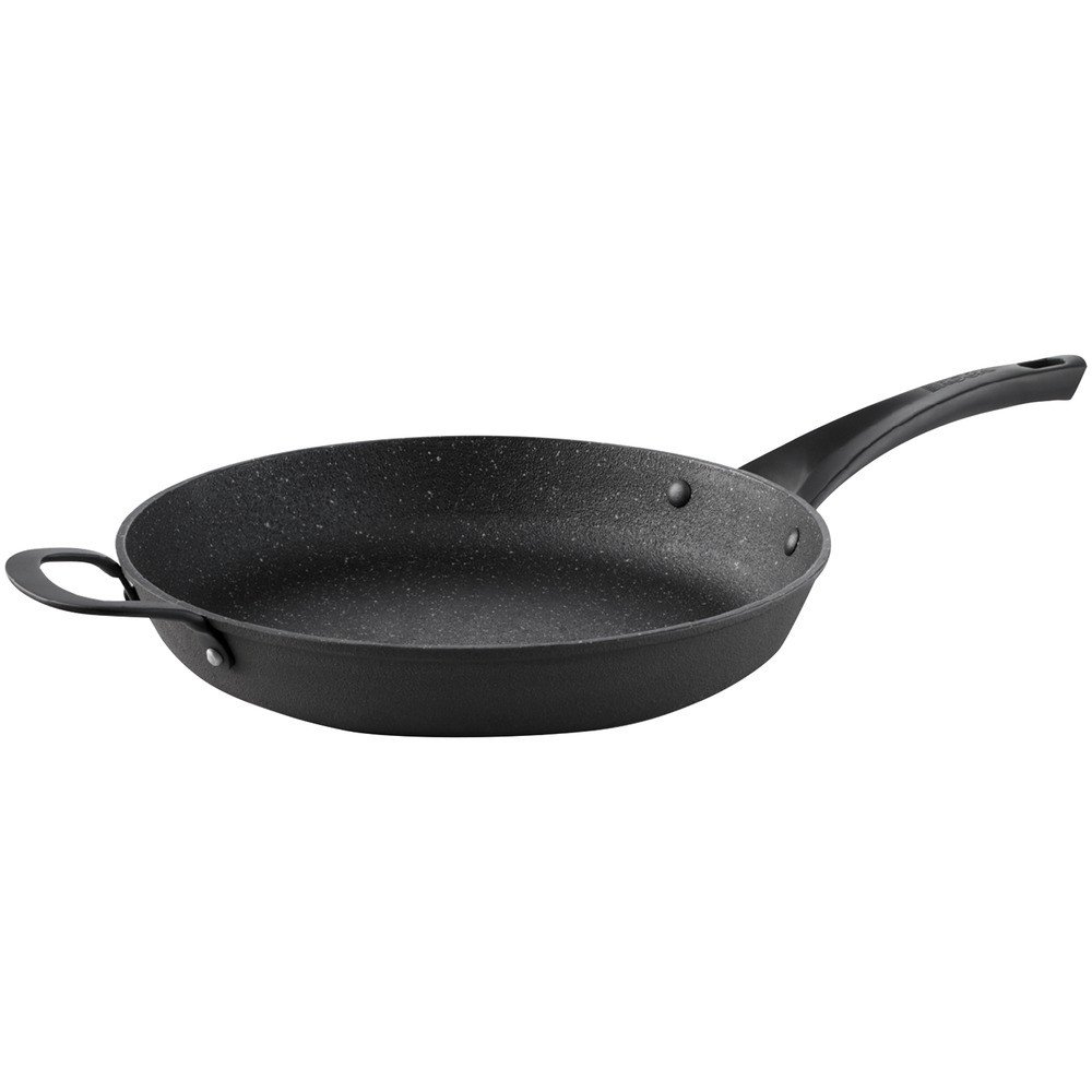 060902-004-0000 12 In. Cast Iron Fry Pan, Black