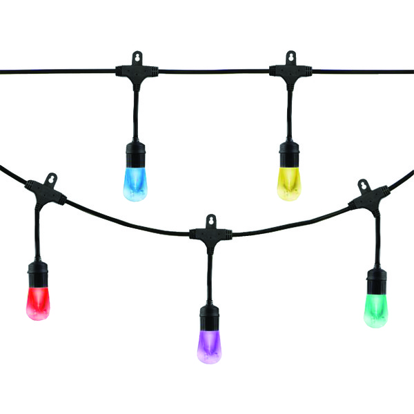37791 24 Ft. Seasons Led Color Changing Cafe Lights 12 Acrylic Bulbs