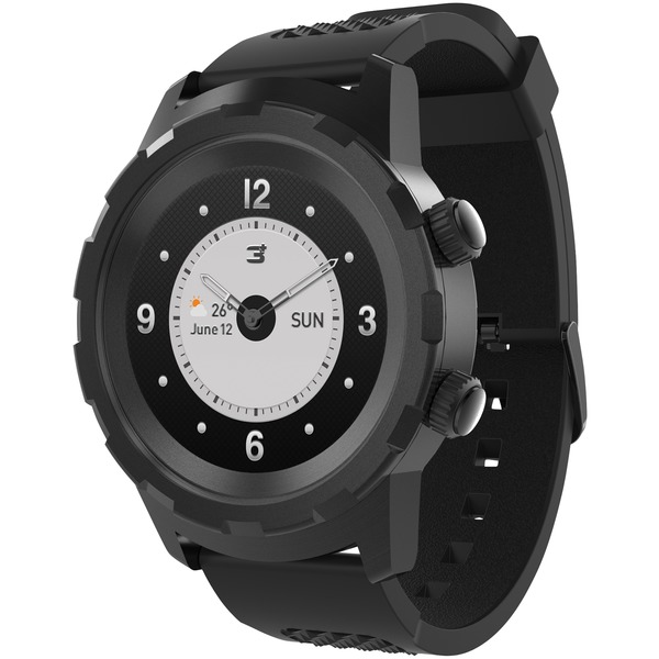 3plus 3pl-hybrid-bk Cruz Hybrid Watch, Black