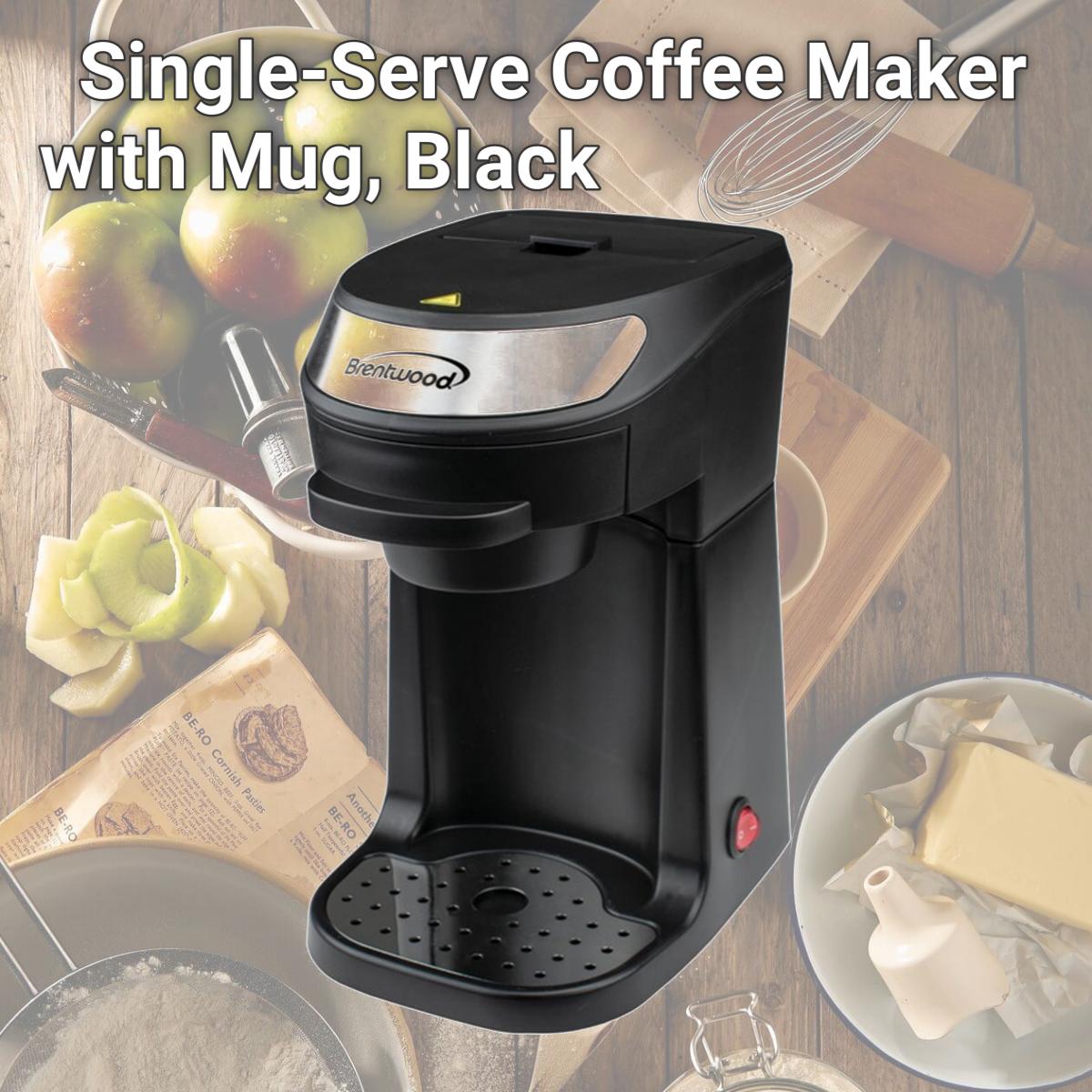 Picture of Brentwood Appliances TS-111BK Single-Serve Coffee Maker with Mug, Black