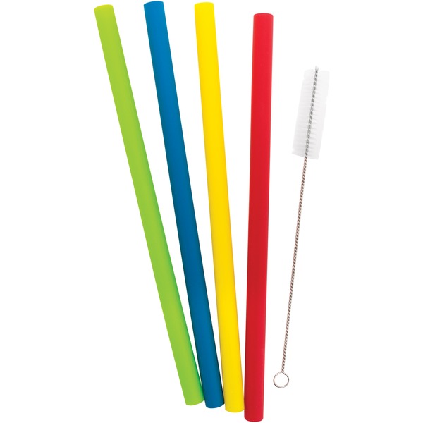 092849-006-0000 4 Reusable Silicone Straws - Pack Of 4