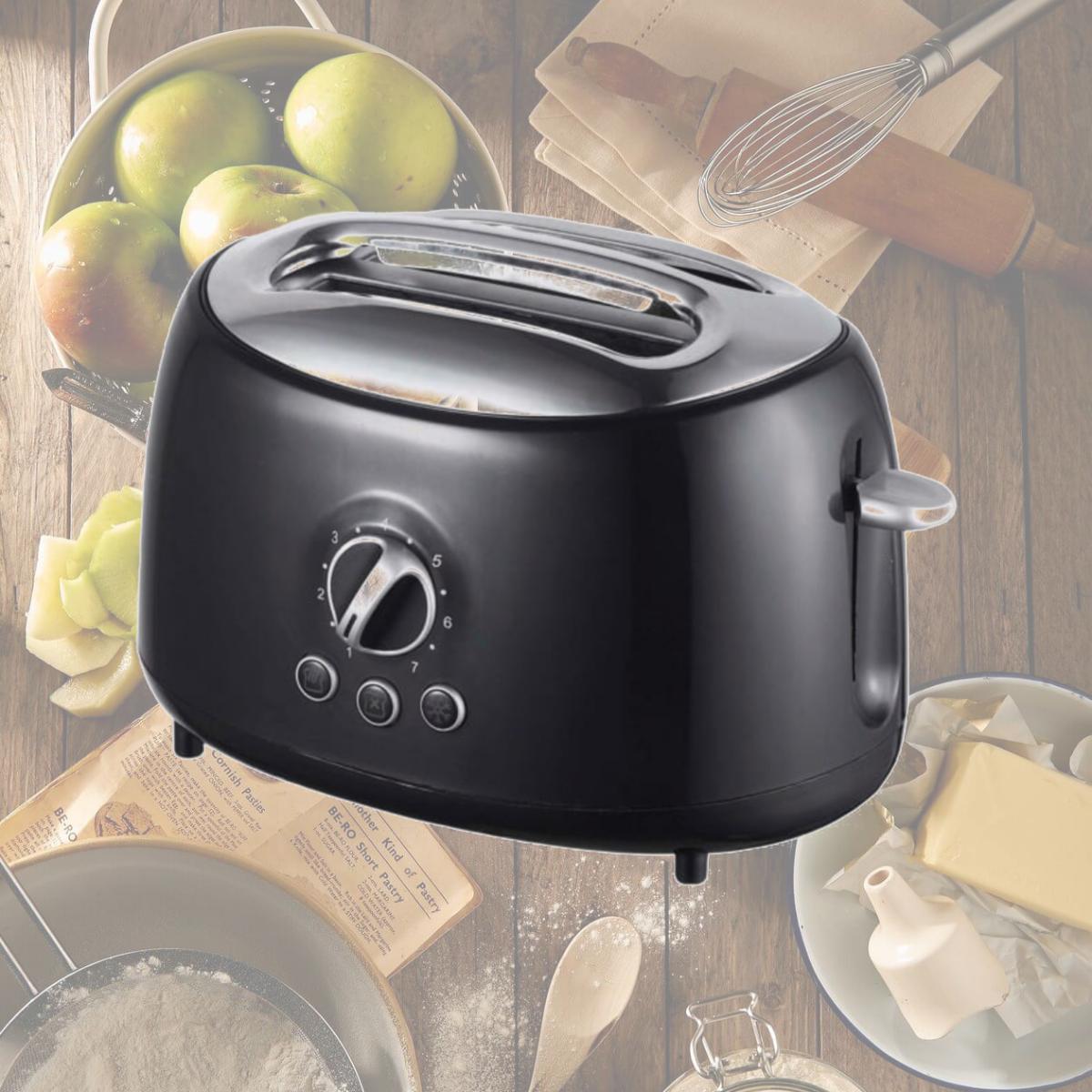 Picture of Brentwood Appliances TS-270BK 800 watt 2 Slice Extra wide Toaster, Black