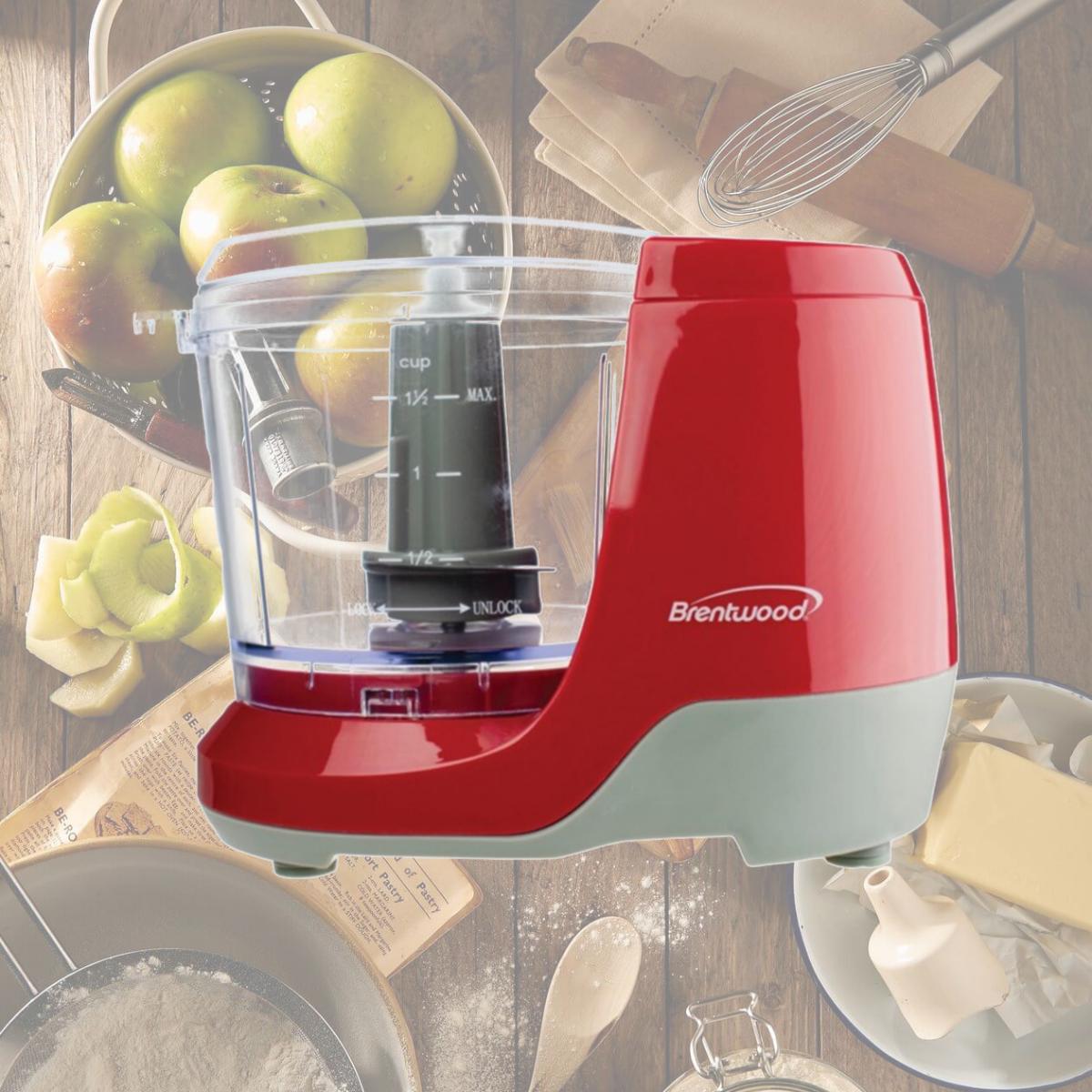 Picture of Brentwood Appliances MC-109R 100 watt 1.5 lbs Cup Mini Food Chopper, Red