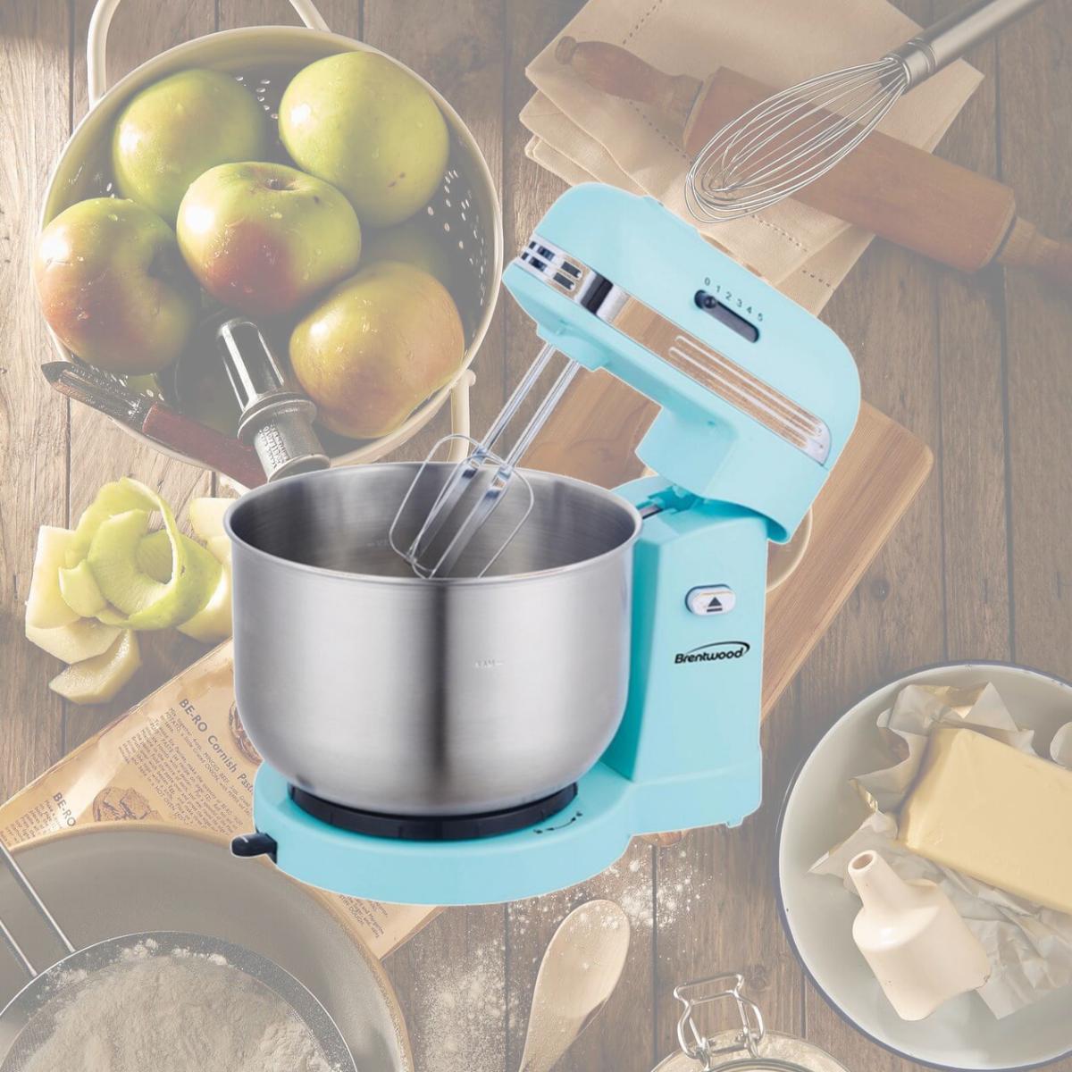 Picture of Brentwood Appliances SM-1162BL 3 qt. 5-Speed Stainless Steel Mixing Bowl, Blue