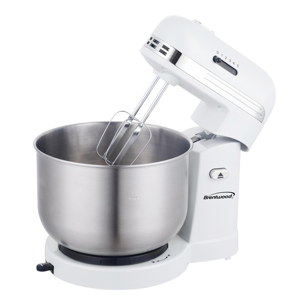 Sm-1162w 3 Qt. 5-speed Stainless Steel Mixing Bowl, White