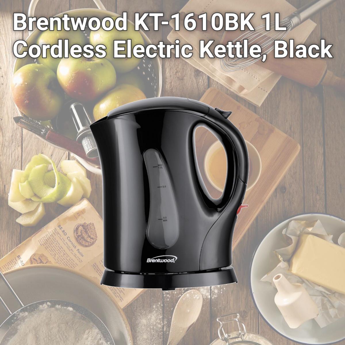 Picture of Brentwood KT-1610BK 1L Cordless Electric Kettle, Black