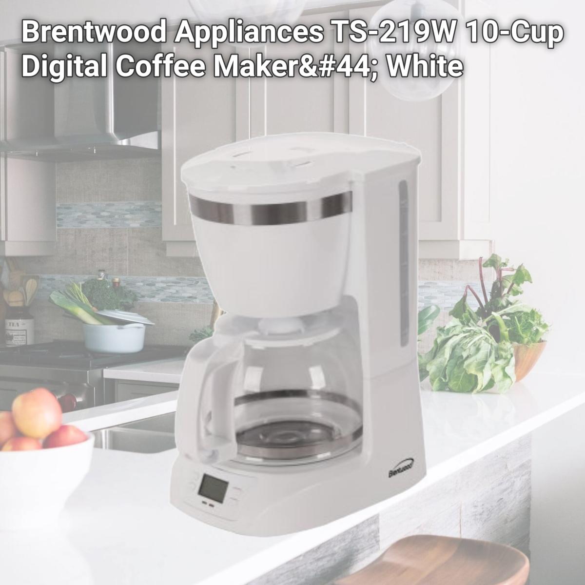 Picture of Brentwood Appliances TS-219W 10-Cup Digital Coffee Maker, White