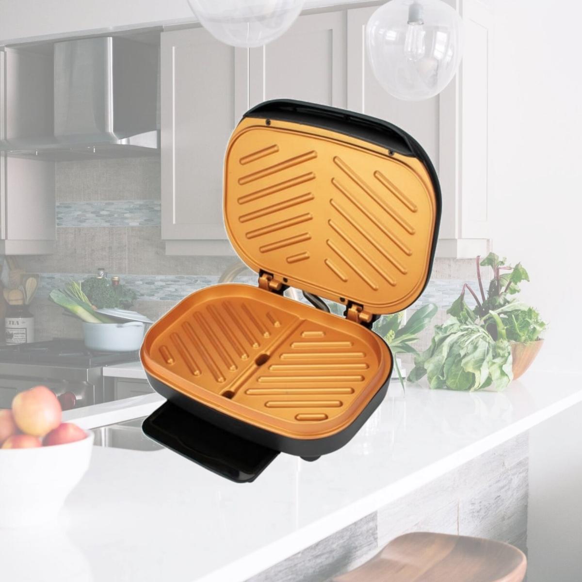 Picture of Brentwood Appliances TS-606BK 750W Indoor Electric Copper Grill & Panini Press