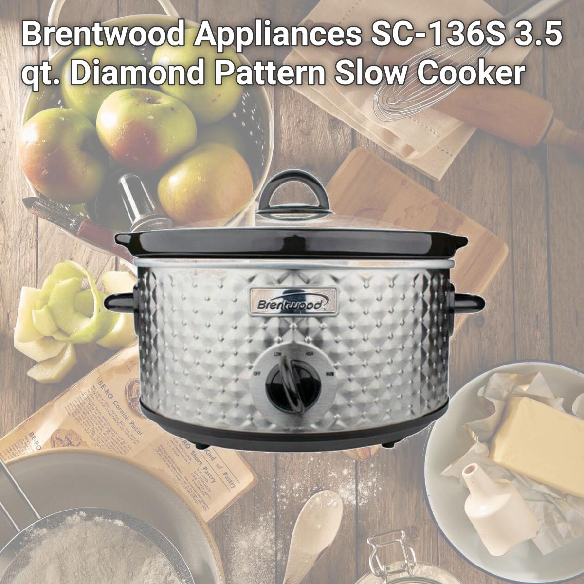 Picture of Brentwood Appliances SC-136S 3.5 qt. Diamond Pattern Slow Cooker