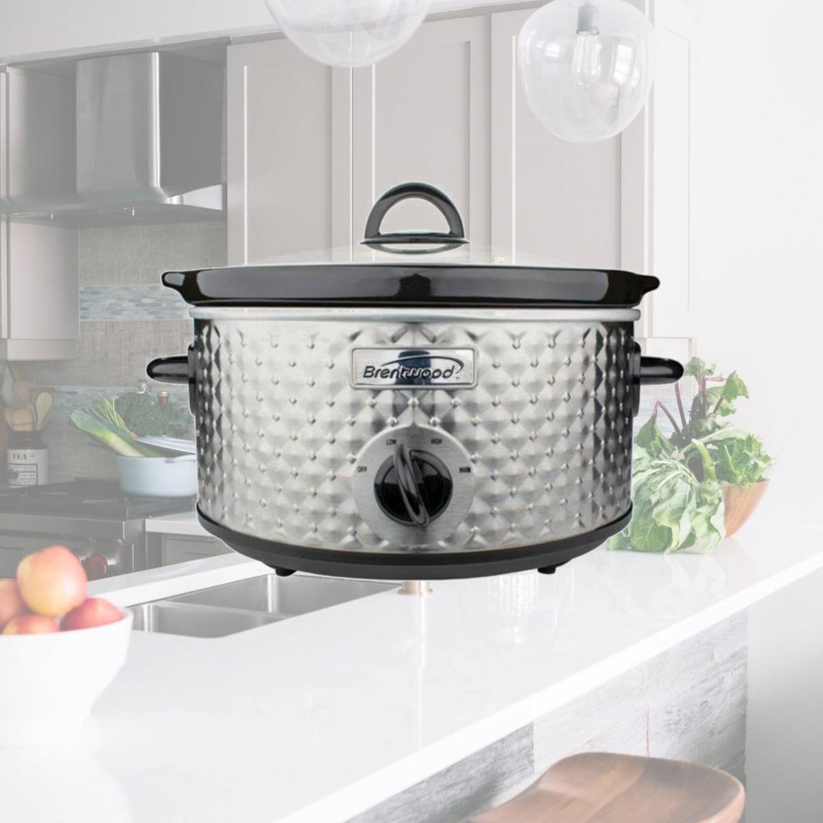 Picture of Brentwood Appliances SC-136S 3.5 qt. Diamond Pattern Slow Cooker