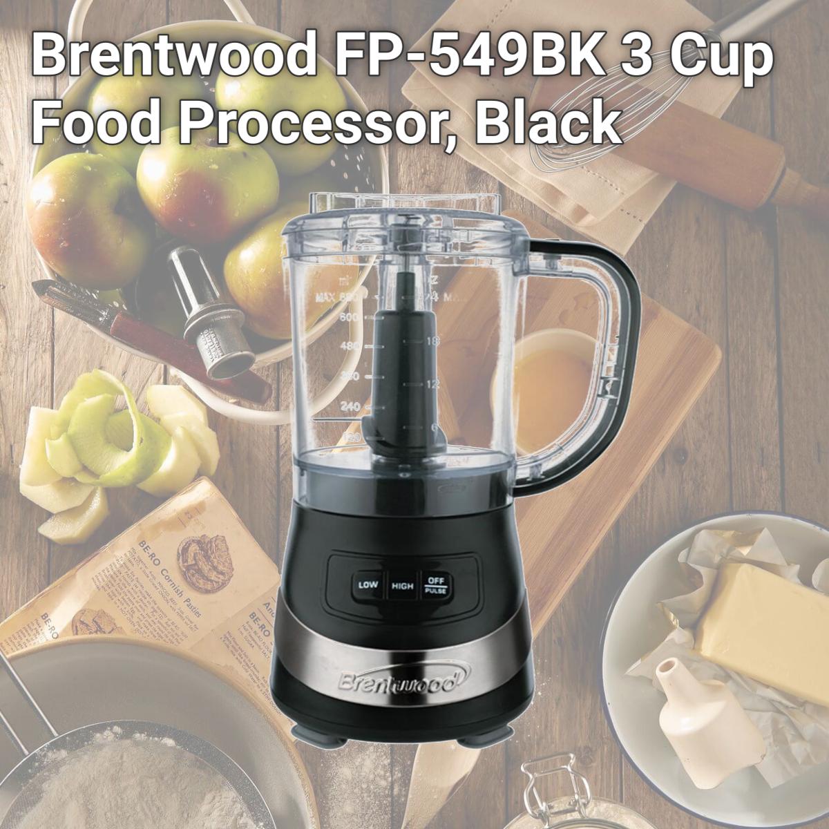 Picture of Brentwood FP-549BK 3 Cup Food Processor, Black