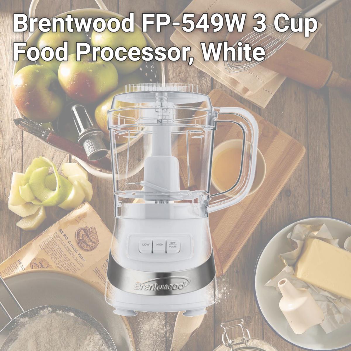 Picture of Brentwood FP-549W 3 Cup Food Processor, White