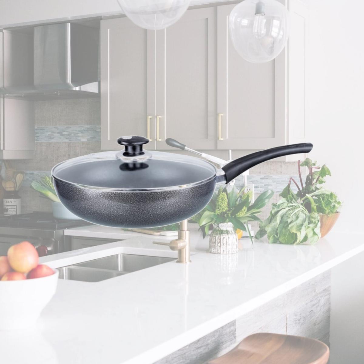 Picture of Brentwood Appliances BWL-406 10 in. Nonstick Aluminum Wok with Lid