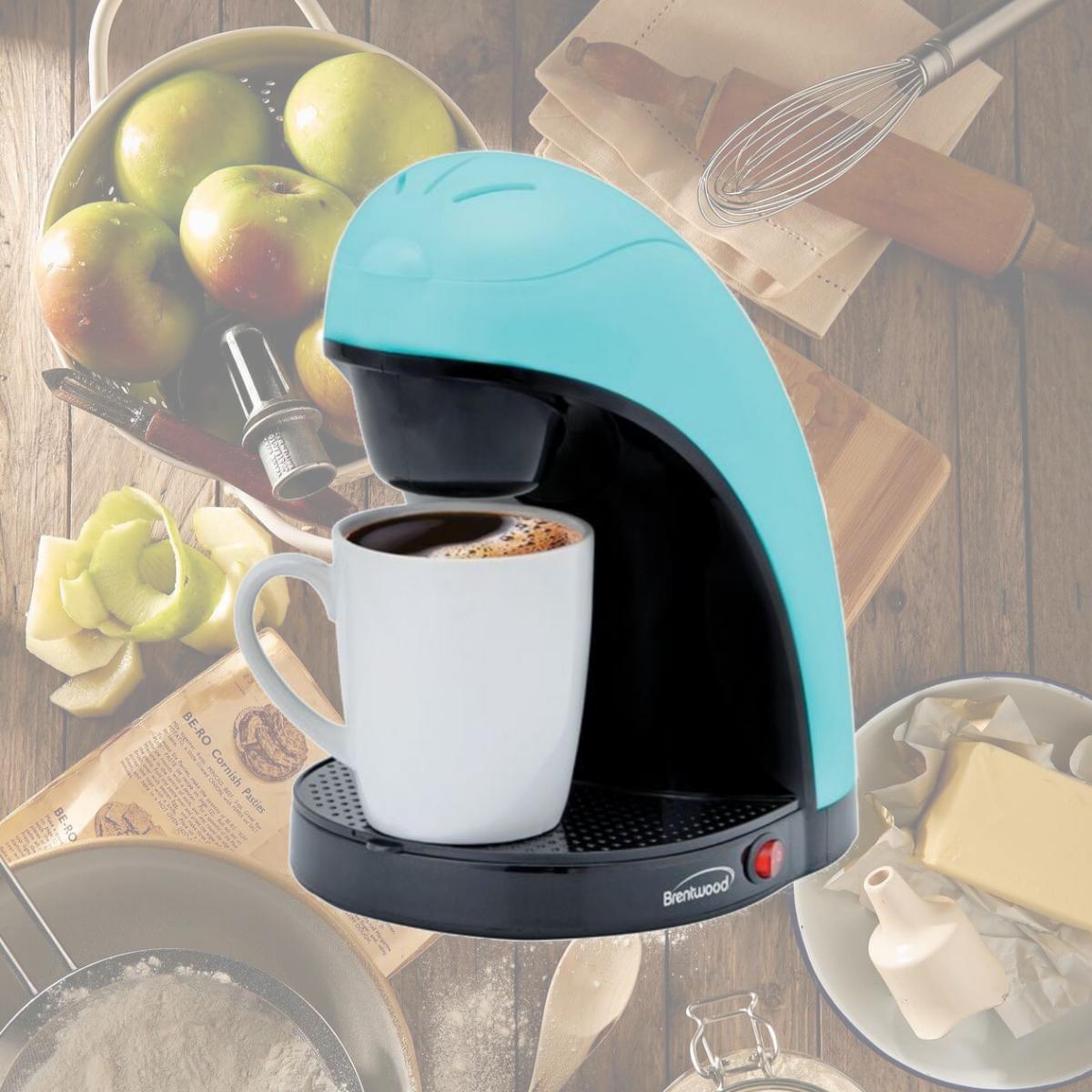 Picture of Brentwood Appliances TS-112BL Single-Serve Coffee Maker with Mug, Blue