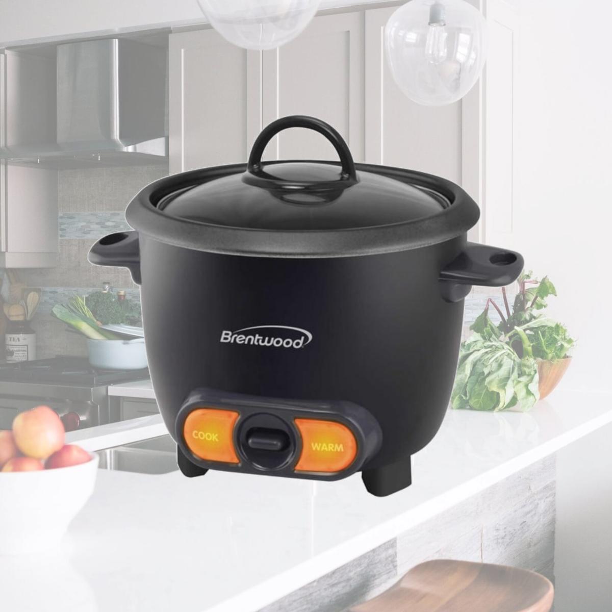 Picture of Brentwood TS-506BK 3-Cup Rice Cooker, Black