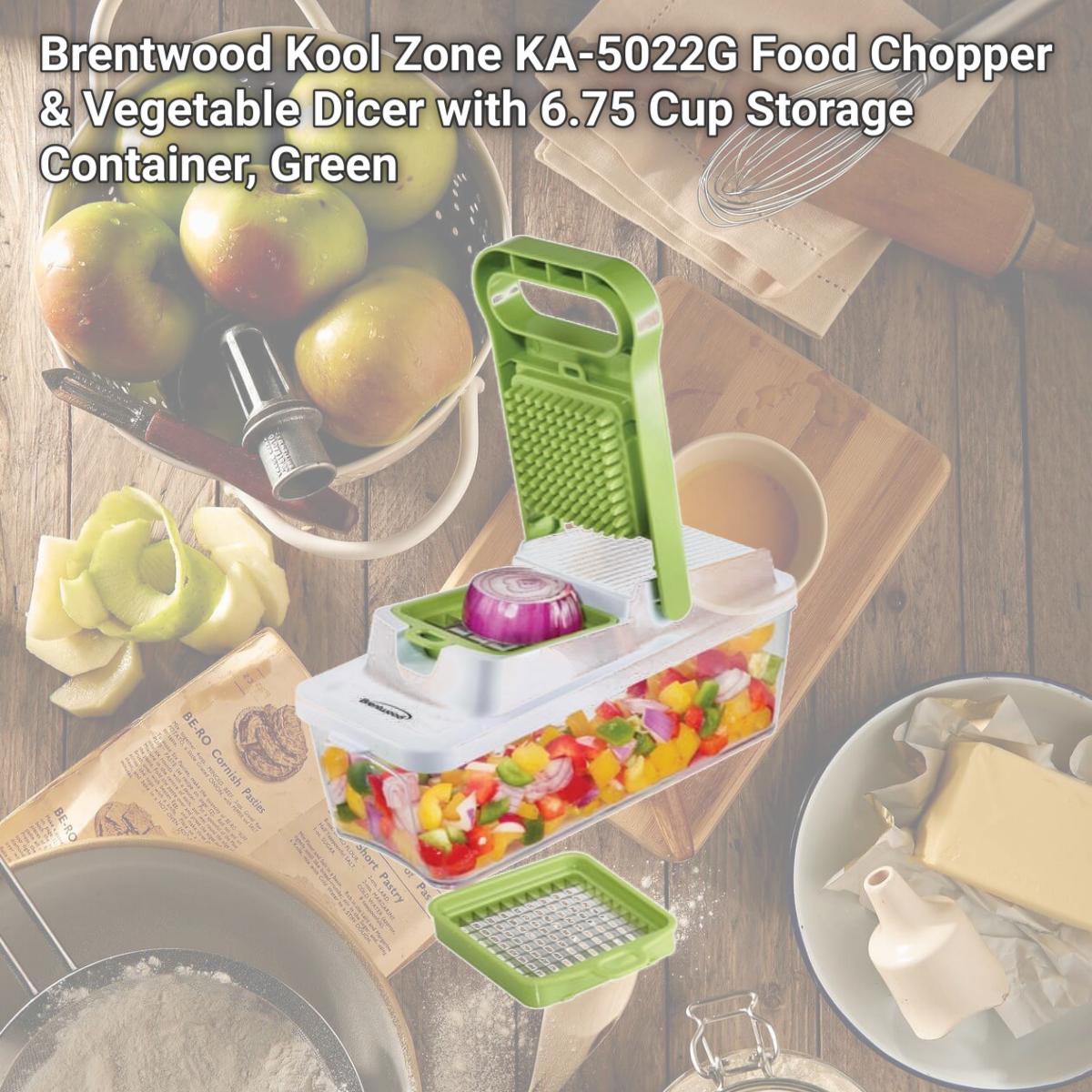 Picture of Brentwood Kool Zone KA-5022G Food Chopper & Vegetable Dicer with 6.75 Cup Storage Container, Green