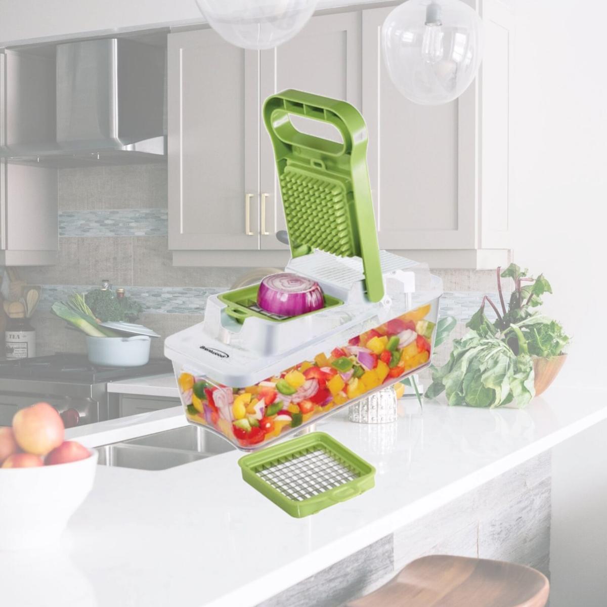Picture of Brentwood Kool Zone KA-5022G Food Chopper & Vegetable Dicer with 6.75 Cup Storage Container, Green