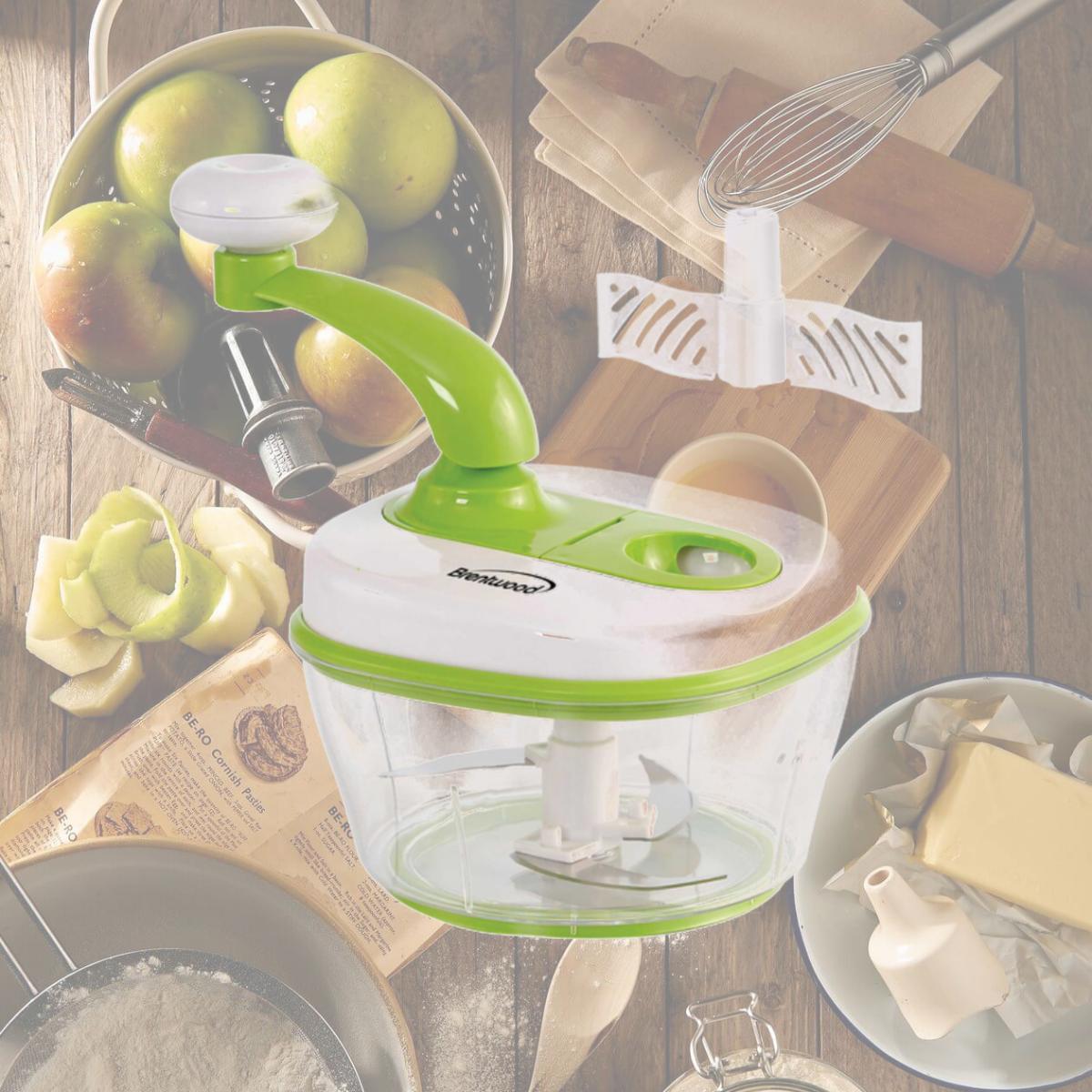 Picture of Brent Wood KA-5050G Food Processor with 8-Cup Storage Container, Stainless Steel Blades & Paddle Mixer