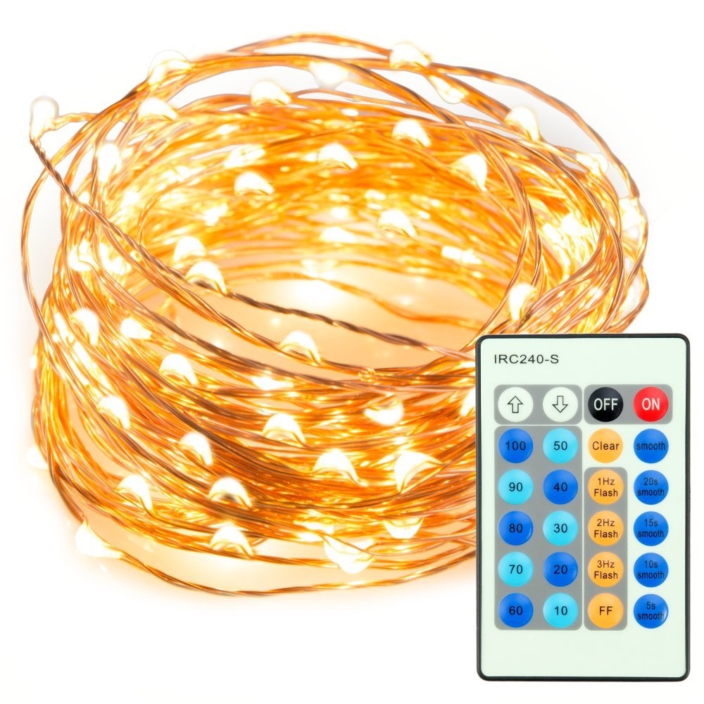 Sol-100g Solar 100 Led String Light Green Cable