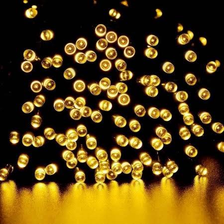 600084 30 Led String Light Battery Operated Black Wire, Yellow