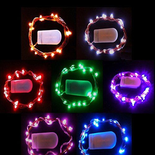 600090 20 Led String Light With Battery, Purple