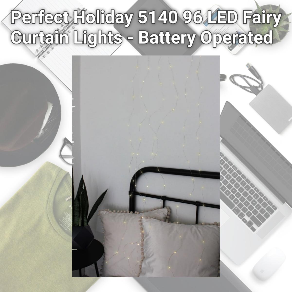 Picture of Perfect Holiday 5140 96 LED Fairy Curtain Lights - Battery Operated