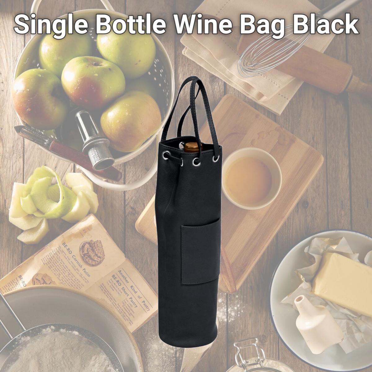Picture of Preferred Nation P7063.BLACK Single Bottle Wine Bag, Black