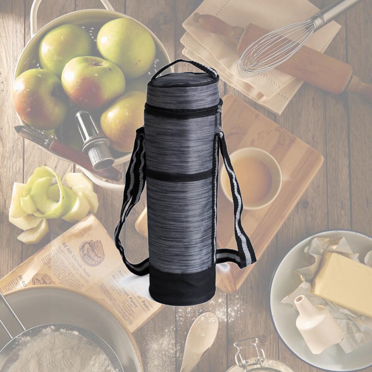 Picture of Preferred Nation P7411.GREY Single Bottle Wine Case, Grey - Set of 2
