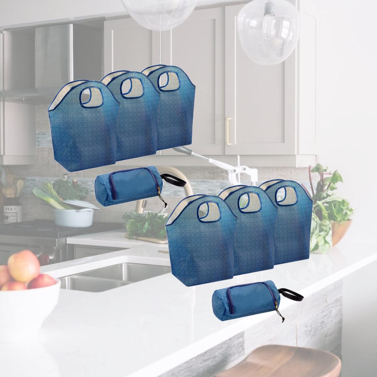 Picture of Preferred Nation P1568-3.BLUE Reusable Grocery Pod Shopping Bag, Blue