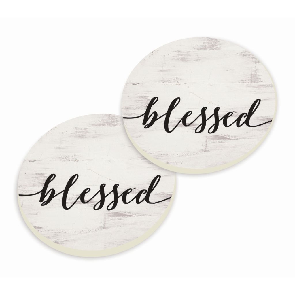 Cst0134 Car Coaster, Absorbent Ceramic - Blessed