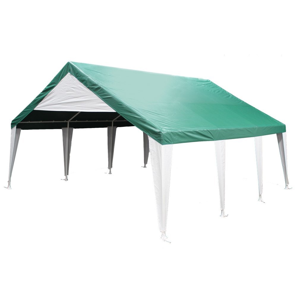 Et2020g Event Tent Canopy, Green And White - 20 X 20 Ft