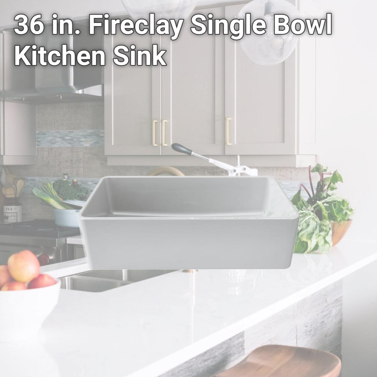 Picture of Latoscana LTW3619W 36 in. Fireclay Single Bowl Kitchen Sink