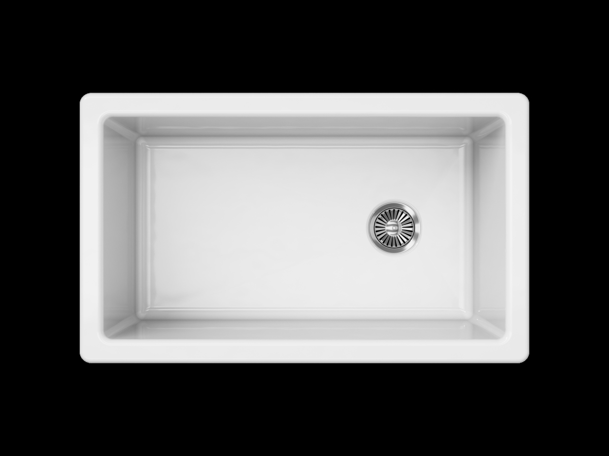 Picture of Piralla FM03018001 30 in. Reversible Fireclay Sink, White