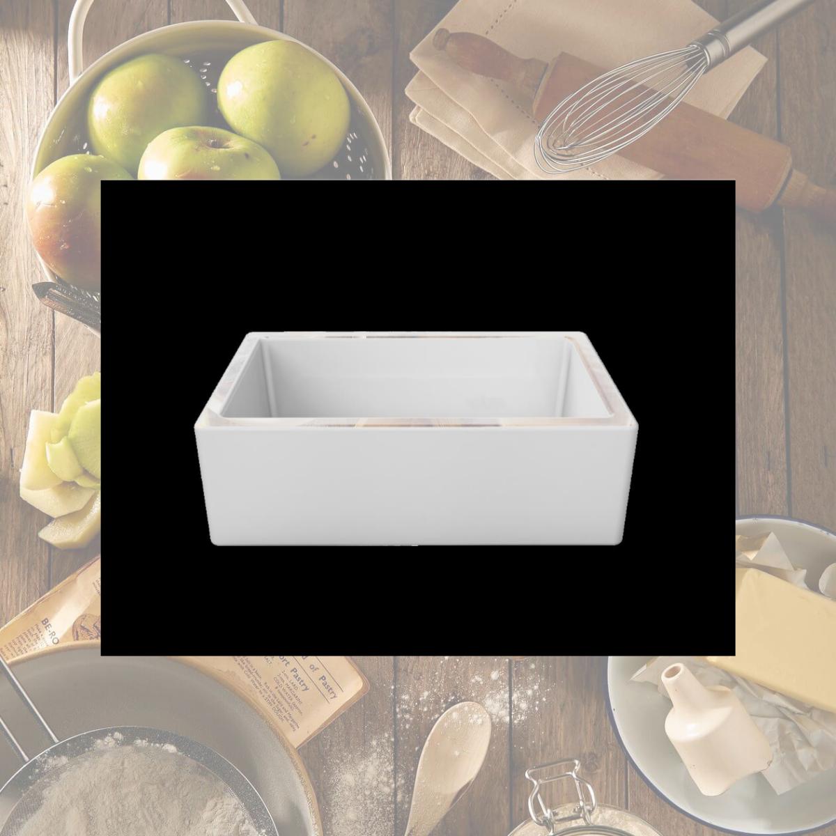 Picture of Piralla FM03018001 30 in. Reversible Fireclay Sink, White