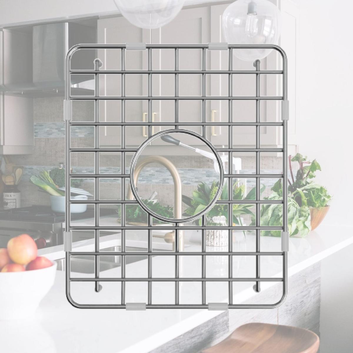 Picture of LaToscana SSG-LDL3619S LaToscana SSG-LDL3619S 12-1/2' x 15' Stainless Steel Sink Grid for Fireclay Sink LDL3619W
