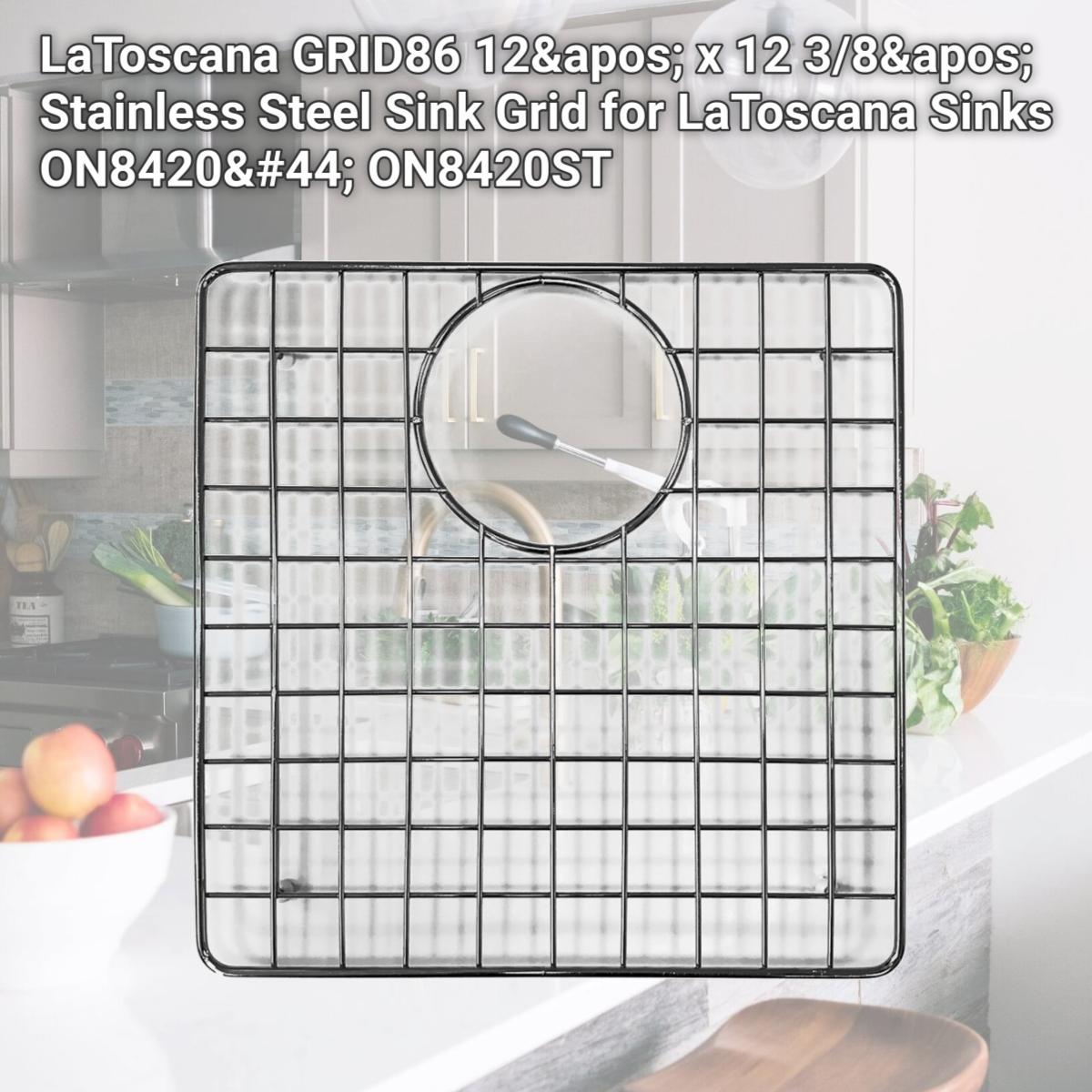 Picture of LaToscana GRID86 12' x 12 3/8' Stainless Steel Sink Grid for LaToscana Sinks ON8420, ON8420ST