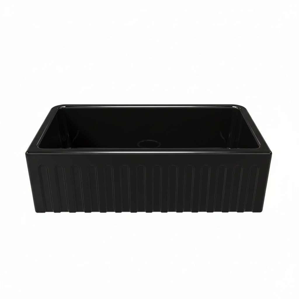Picture of LaToscana LFS3318B 33 in. Farmhouse Apron-Front Single Bowl Black Fireclay Kitchen Sink