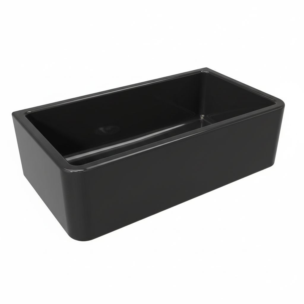 Picture of LaToscana LFS3318B 33 in. Farmhouse Apron-Front Single Bowl Black Fireclay Kitchen Sink