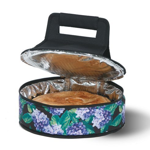 Psm-720hy Cake & Carry Carrier Tin, Hydrangea Black & Purple