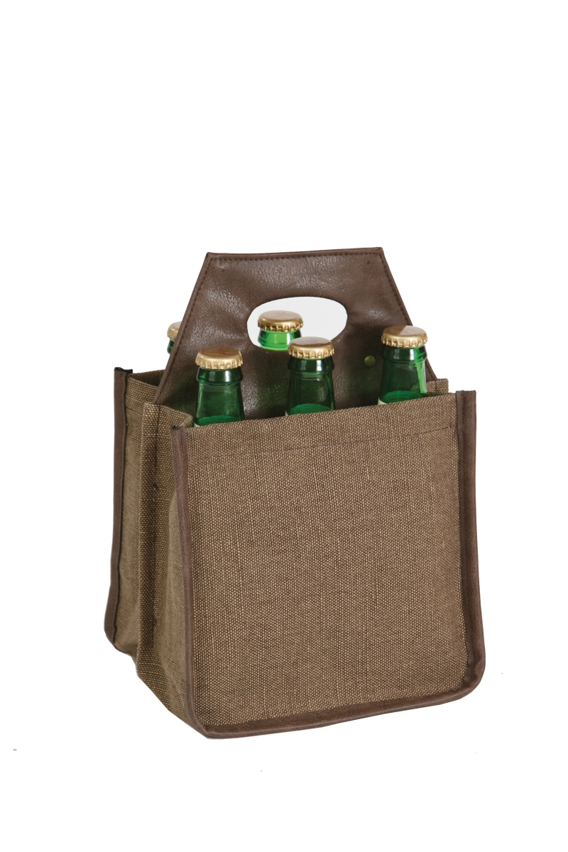 Ppb-666br 6 Pack Compartment Bottle Carrier - Brown