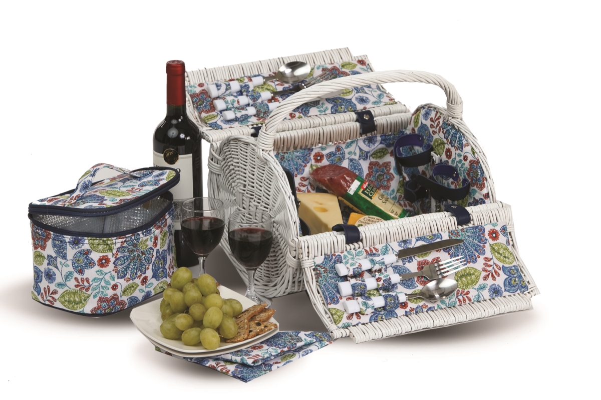 UPC 807348127143 product image for PSB-260BP Brinton Two Person Picnic Basket - Blue Peacock | upcitemdb.com