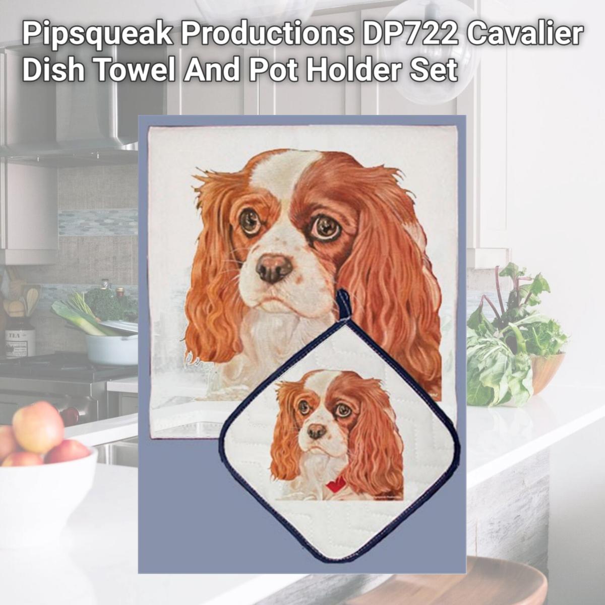 Picture of Pipsqueak Productions DP722 Cavalier Dish Towel And Pot Holder Set